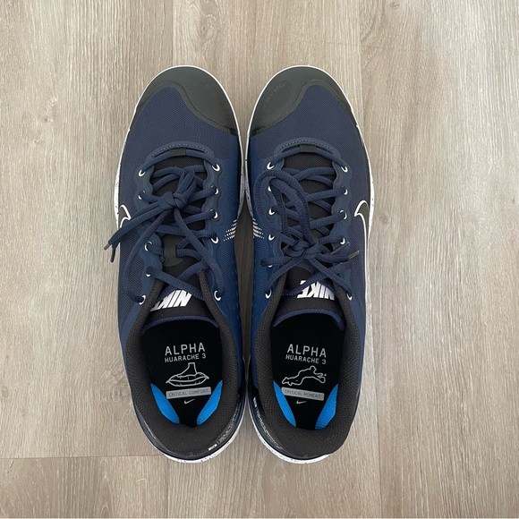 Nike Alpha Huarache Elite 3 Low Baseball Cleat Sz 12.5 College Navy CK0746-403 - Picture 8 of 9